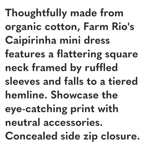 FARM RIO Caipirinha Tiered Cotton Colorful Printed Mini Dress - Picture 3 of 5